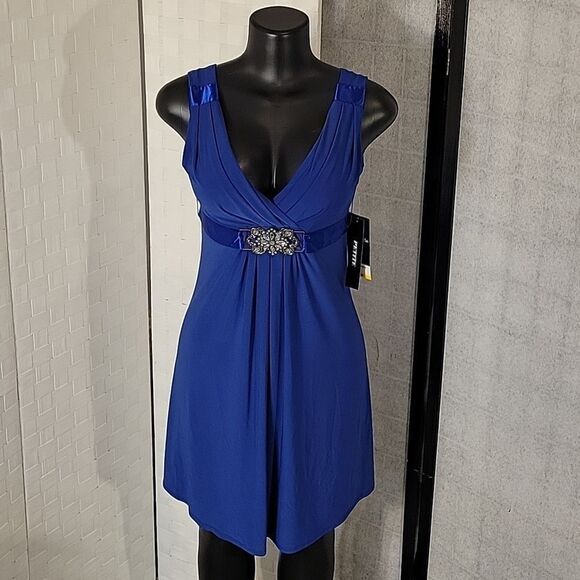 BRAND NEW SCARLETT NITE SLEEVELESS V-NECK TIE BACK WOMEN"S DRESS - Picture 3 of 14